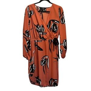 Faux Wrap Floral Dress